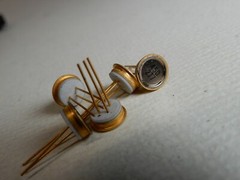 Western Electric 45D Transistors Gold Plated NPN Silicon Planar Qty 5 NOS