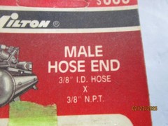 Milton S-603 Milton Industries 3/8″ ID Male Hose End