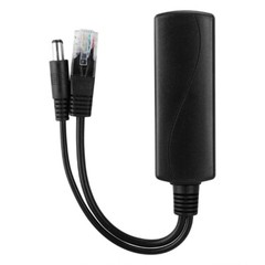 2x 48V 12V DC PoE Power Over Ethernet Splitter Camera Barrel Plug Adapter Active