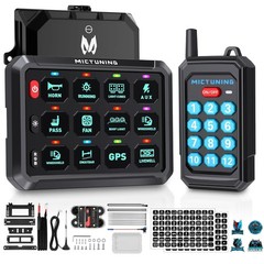MICTUNING Wireless LED Switch Panel – 4/6/8/12 Gang Switch App/Remote Controller