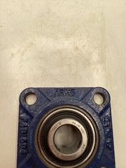 Genuine SKF F4B012-RM, 204-012 Square Flanged Ball Bearing Blue