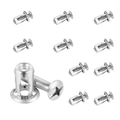 10-Piece Aluminium Hollow Door Anchor Set – For 0-5mm Doors, Extra Short, Wall A