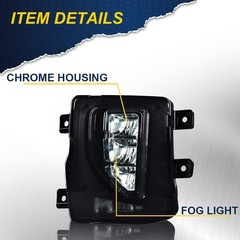 LED Bumper Fog Lights for 1500 Models 2016-2018 with Switch Smoky Lens