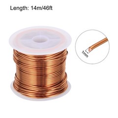 1mm Magnet Wire 46ft(14m) Enameled Copper Wire Winding Wire Coil 100g 155C Brown