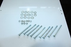 Carriage Bolts Sets 4″ x 8mm Lot of 9 With Nuts & Washers