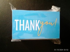 100 x blue “When you support a small business, you’re supporting a dream.” cards