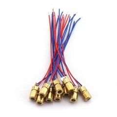 10 PCS Mini 650nm 6mm 5mW Red Laser Dot Diode Module Copper Head 5V