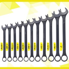 11PCS Combination Wrench Set extra large SAE 1-5/16” to 2” Carbon Steel Wrench