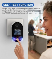 4-in-1 Portable Carbon Monoxide Detectors Plug in – Natural Gas Leak Detector UA