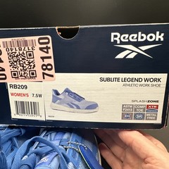 Reebok Work Safety Toe Shoe Women Blue Sublite Cushion Work Composite Toe 7.5W