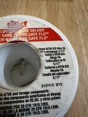OATEY #290242 Safe Flo 8oz Lead-Free Silver Plumber SOLDER