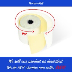 (50)-3 “x 95′- 2-PLY CARBONLESS REGISTER-KITCHEN-RECEIPT POS PAPER ROLLS-USA