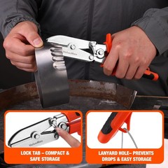 ValueMax 5-Blades Hand Crimper Gutter Sheet Metal Crimping Tool for 24-28 Gauges