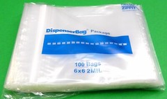 6×6 Zip Seal Lock Closure Reloc Zippit Bags Clear 2mil Poly Bags 100Pc 6″ Square