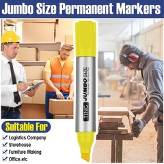10 Pack Jumbo Permanent Markers Bulk Large Chisel Tip Permanent Markers Quick…