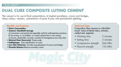 Prime-Dent Dual Cure Automix Dental Luting Cement 1 Syringe Kit A2/Natural Shade