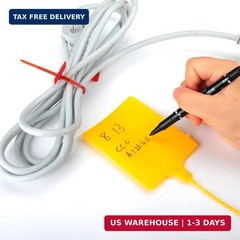 Cable Marker Tie Tags, 104Pcs Self-Locking Zip Tags Write on Label, Nylon Wire L
