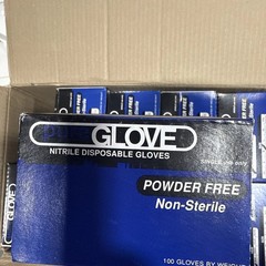 NITRILE GLOVES Case of blue nitrile gloves 1000 pcs (10 packs of 100)