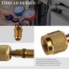 1x R32 R454B Brass Adapter 1/4″ Thread For A2L R454B/R32 Tanks Split Systems