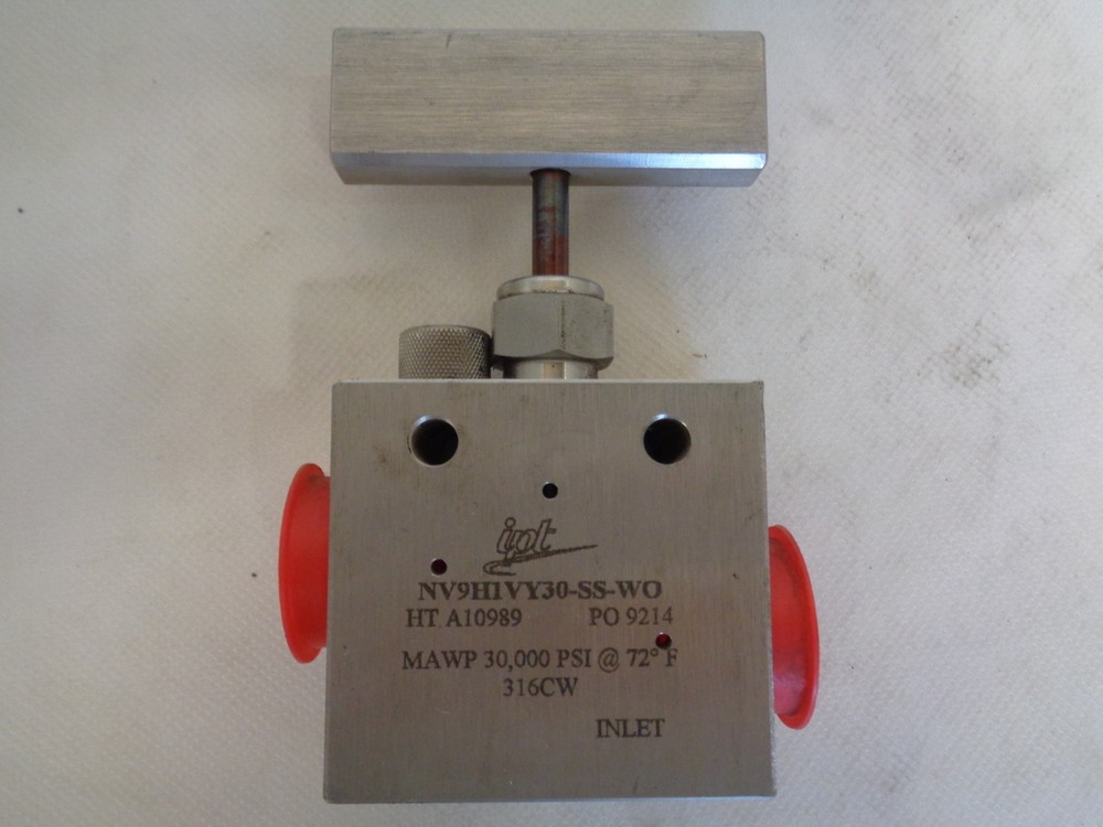 NEW IPT NV9H1VY30-SS-WO HT A10989 MAWP30,000PSI AT 72°F 316CW