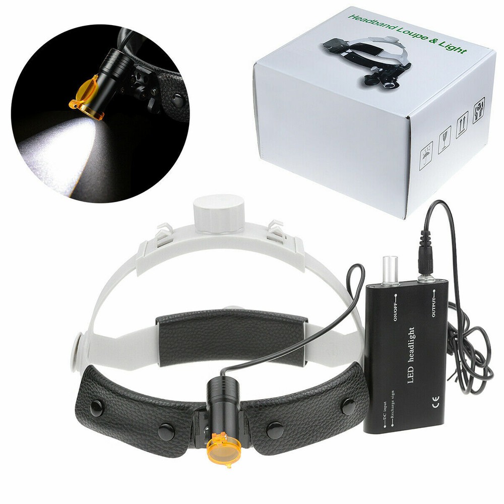 US STOCK 5W LED Dental Medical Head Light with Filter ENT Headband Head Light