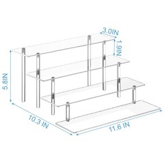 HENABLE 4 Tier Acrylic Perfume Organizer Stand, Clear Display Risers for