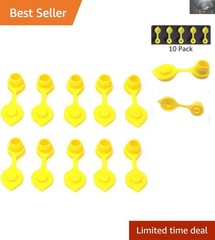 10-Pack Yellow Fuel Can Vent Caps with Retaining Lip – USA Quality