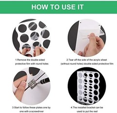 Space-Saving 15-Hole Acrylic Craft Organizer for Vinyl Rolls – Stylish & Durable