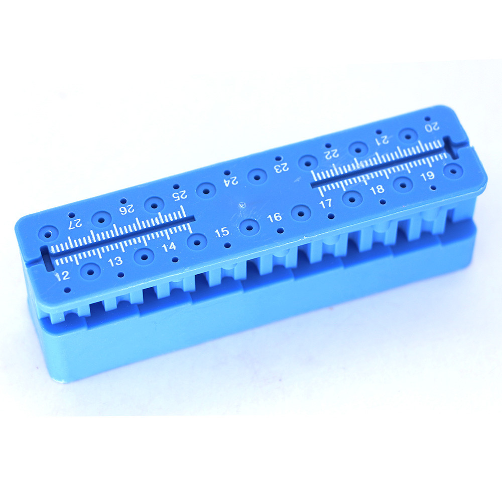 Dental Endo Ruler Block Taper Files Measure Instrument Ruler Scale White Bomaoer