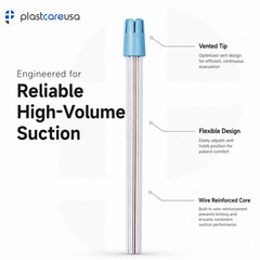 500 Saliva Ejectors Ejector CLEAR/BLUE Dental Mouth Suction Tips (5 Bags)