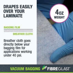 Fibre Glast Breather Bleeder Cloth, 1 Yard – Elite Lab Vacuum 1 Yard, Beige