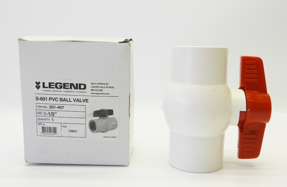 New Legend S-601 1-1/2″ PVC Ball Valve 201-407