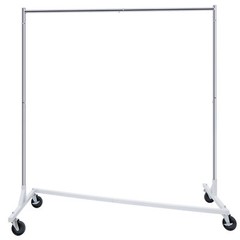 2PCS Z-Base Garment Rack Rolling Clothing Clothes Rack Sturdy Storage Shelf