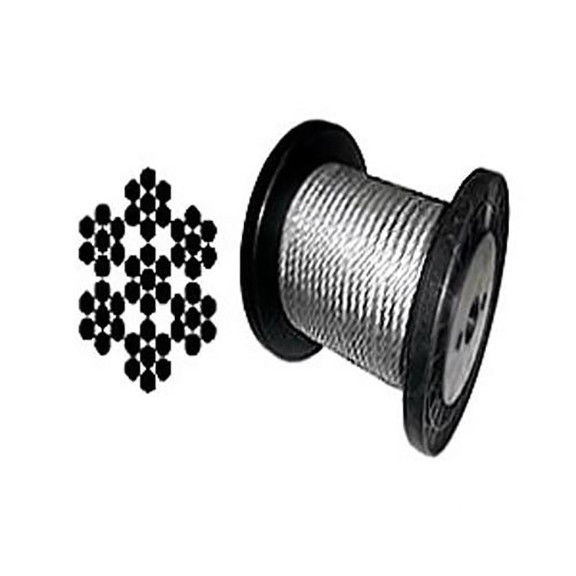 Galvanized Aircraft Cable Wire Rope 3/32″ 7×7 -100, 250, 500,1000, 2500, 5000 ft