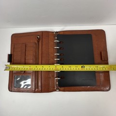 Franklin Covey Full Grain Italian Leather 7 Ring Binder Chestnut Brown Vintage