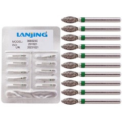 Multi-Use Dental Diamonds Football Egg Bur 368/023C Coarse Grit Friction Grip