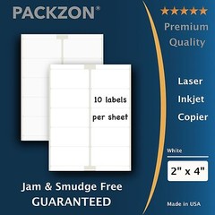 Shipping Labels 5000 2×4 Rounded Corner Self Adhesive 10 Per Sheet PACKZON®
