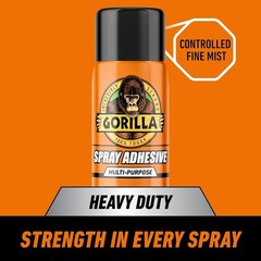 Heavy Duty Multipurpose Spray Adhesive, Repositionable, 14 Oz, Clear (1 Pack)