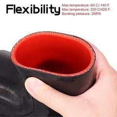 90 Degree ID 3 To 4 Inch Elbow Coupler Silicone Hose 4 Ply T Bolt Clamps 2Pcs Ki