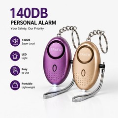 Personal Alarm for Women 140DB Emergency Self-Defense Security Gold & Purple