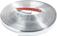1/2-inch wide silver chrome trim strip, 25 feet long, scratch-resistant.