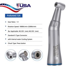 Dental Internal Water Spray Contra Angle E-type Low Speed Handpiece