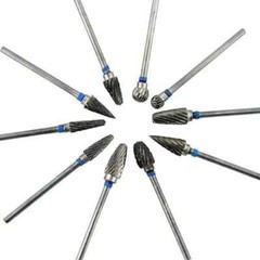 10 Pcs Dental Lab Polishing Bur Drills Tungsten Steel Carbide Burs Burrs 2.35MM