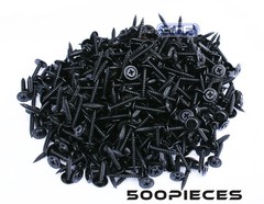 (500 PACK) PHILLIPS WAFER HEAD SCREWS TWINFAST THREAD BLACK PHOSPHATE #8 X 1″