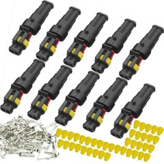 Easy to Install 2 Pin Waterproof Connectors Kit for Automotive and Marine Use