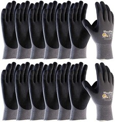 12- 34-874 MaxiFlex Foam Nitrile Grip Palm Coated PROTECTIVE WORK GLOVES LARGE