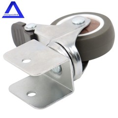 4PCS Heavy Duty U Bracket Shaped 2″ Caster Wheels (2 with brake & 2 without)