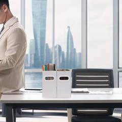 File Box for Hanging File Folders Collapsible Cardboard Box Filing Organizer