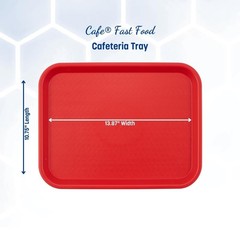 Carlisle FoodService Products Café Standard 13.9″ x 10.8″ x 0.8″, Red