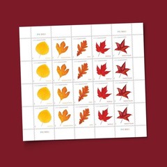 United States Postal Service Vibrant Leaves 2025 Postcard Rate 2 Sheets Of 20